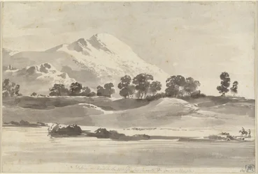 Berg Kairo vom Melfa-Fluss aus gesehen