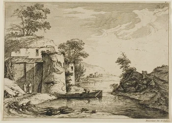 Der alte Turm am Flussufer