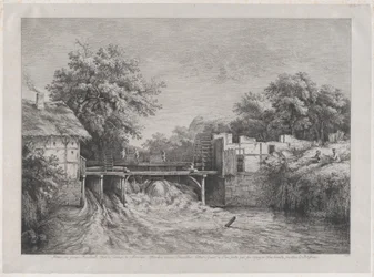 Die Wassermühle, nach einem Gemälde von Ruisdaël