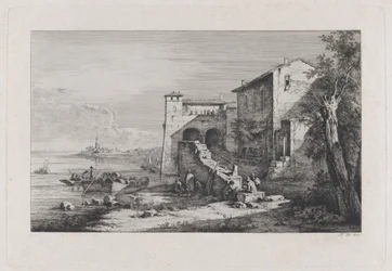 Ansicht des alten Zollhauses in Rom, 1807