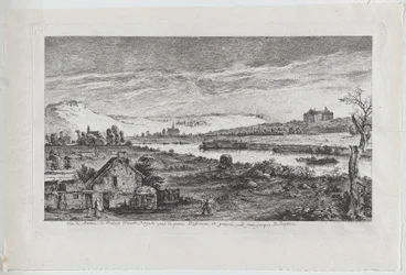 Ansicht des Schlosses von Madrid, in der Nähe von Paris, 1764
