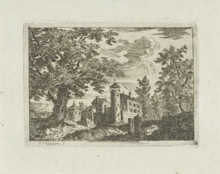 Schloss in einer Landschaft