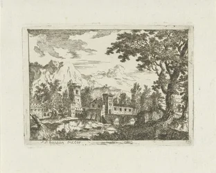 Steingebäude an einem Fluss