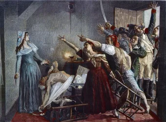 Ermordung Jean-Paul Marats (Jean-Paul), 1743-93, französischer revolutionärer Politiker