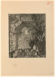 Saint-François (?) in einer Ruinenlandschaft