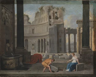 Theseus findet das Schwert und die Sandalen seines Vaters