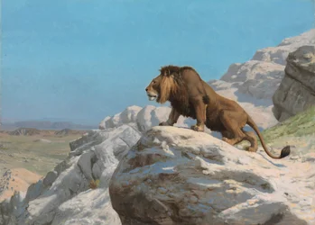 Löwe auf der Lauer, um 1885