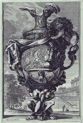 Gartenskulptur, veröffentlicht ca. 1670 (Gravur)