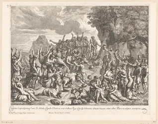 Moses schlägt Wasser aus dem Felsen