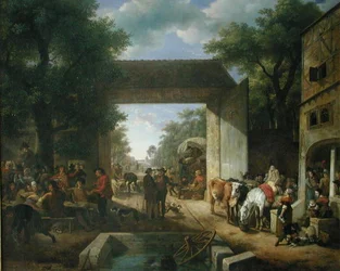 Ein Markt an den Toren eines Gasthauses