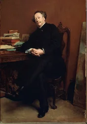 Porträt von Alexandre Dumas Jr. (1824-1895) im Jahr 1877