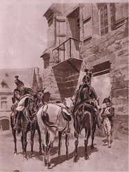 Befehle erhalten, Illustration aus Cassells Romance of Famous Lives, ca. 1940