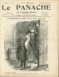 Illustration von Jean-Louis Forain (1852-1931) für das Cover von Le Panache, royalistische illustrierte Zeitschrift