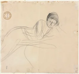 Liegende Frau verso, 1915