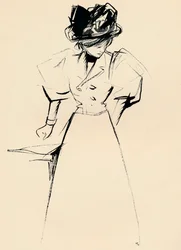 Studie in Indischer Tinte von Forain, ca. 1898