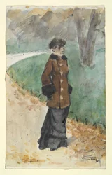 Frau beim Gehen