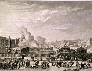 Proklamation der Gefahr für das Heimatland, 22. Juli 1792, graviert von Pierre Gabriel Berthault (1737-1831)
