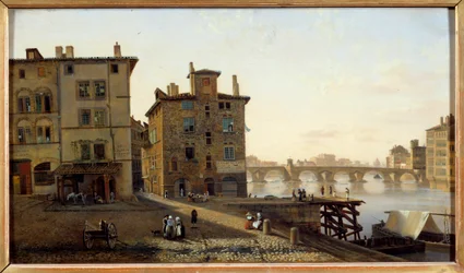 Ansicht des alten Fischerviertels in Lyon