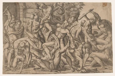 Kampf nackter Männer, 1535-55