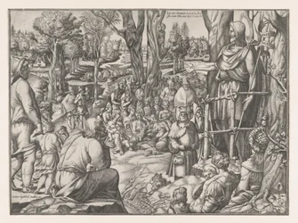 St. Johannes predigt in der Wüste, 1535-55
