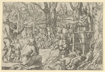 St. Johannes predigt in der Wüste