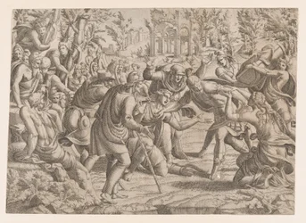 Der verräterische Sinon wird von den Hirten ins trojanische Lager gebracht, 1535-1555
