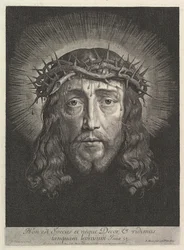 Das heilige Gesicht mit Dornenkrone, großes Format