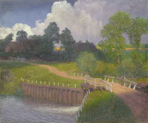 Das Schleusentor in Wohldorf, 1901