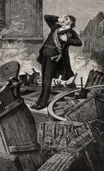 Tod von Baudin - Illustration aus Histoire d’un crime, 19. Jahrhundert
