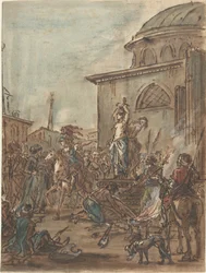 Olindo und Sophronia von Clorinda gerettet