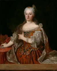 Marie Anna von Österreich (1683-1754) (Marie Anne) - Porträt der Erzherzogin Maria Anna von Österreich (1683-1754), Königin von Portugal, um 1729