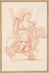 Sitzende allegorische Figur