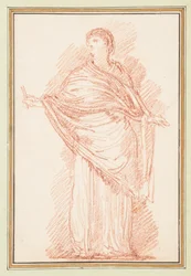 Stehende Figur mit Schal