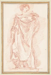 Stehende männliche Figur im Chiton