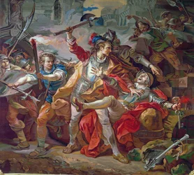 Die Ermordung von Étienne Marcel (ca. 1316-58), Entwurf für einen Gobelin, 1783