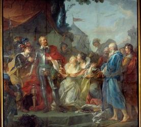 Die Belagerung von Calais im Jahr 1347 war die Hingabe von Eustache von Saint Peter, dem bekanntesten der sechs Bürger von Calais, der zum König von England Edward III. ging, um für die Gnade der Einwohner von Calais zu bitten (August 1347)