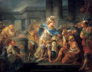 Alexander durchtrennt den Gordischen Knoten