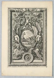 Blatt aus dem Set, "Ornemens de Peaneaux pour... Lambris"
