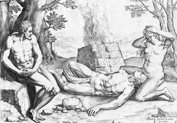 Adam und Eva trauern um Abels Tod