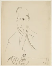Porträt von Modigliani mit Pfeife