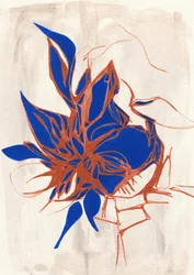 Abstrakte blaue Blüte