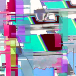 Lebendiger Glitch-Abstrakt