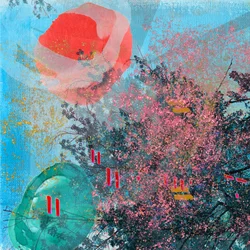 Lebendiger Frühlingsblüten-Abstrakt