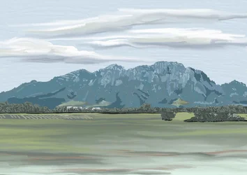 Fernes Bergpanorama