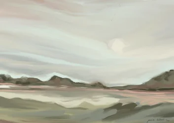 Gelassene abstrakte Landschaft