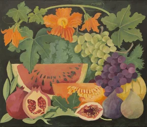 Gemischte Früchte und Melonenblumen