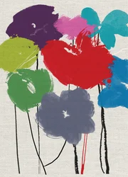 Gedruckte Blumen