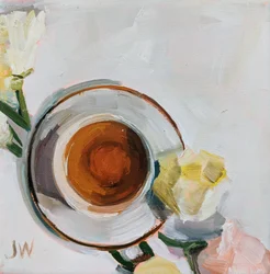 Blumen und Tee
