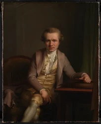 Der Graveur Johann Friderich Clemens an seinem Arbeitstisch