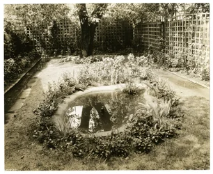 Garten von Mrs. W. H. Wells, 265 W 11th, Greenwich Village, New York, USA, ca. 1936-37